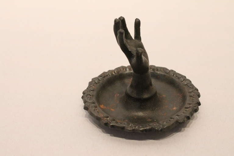 Wilton Cast Iron Hand Ashtray For Sale at 1stDibs