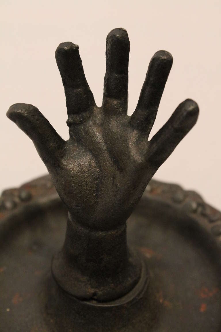 Wilton Cast Iron Hand Ashtray For Sale at 1stDibs