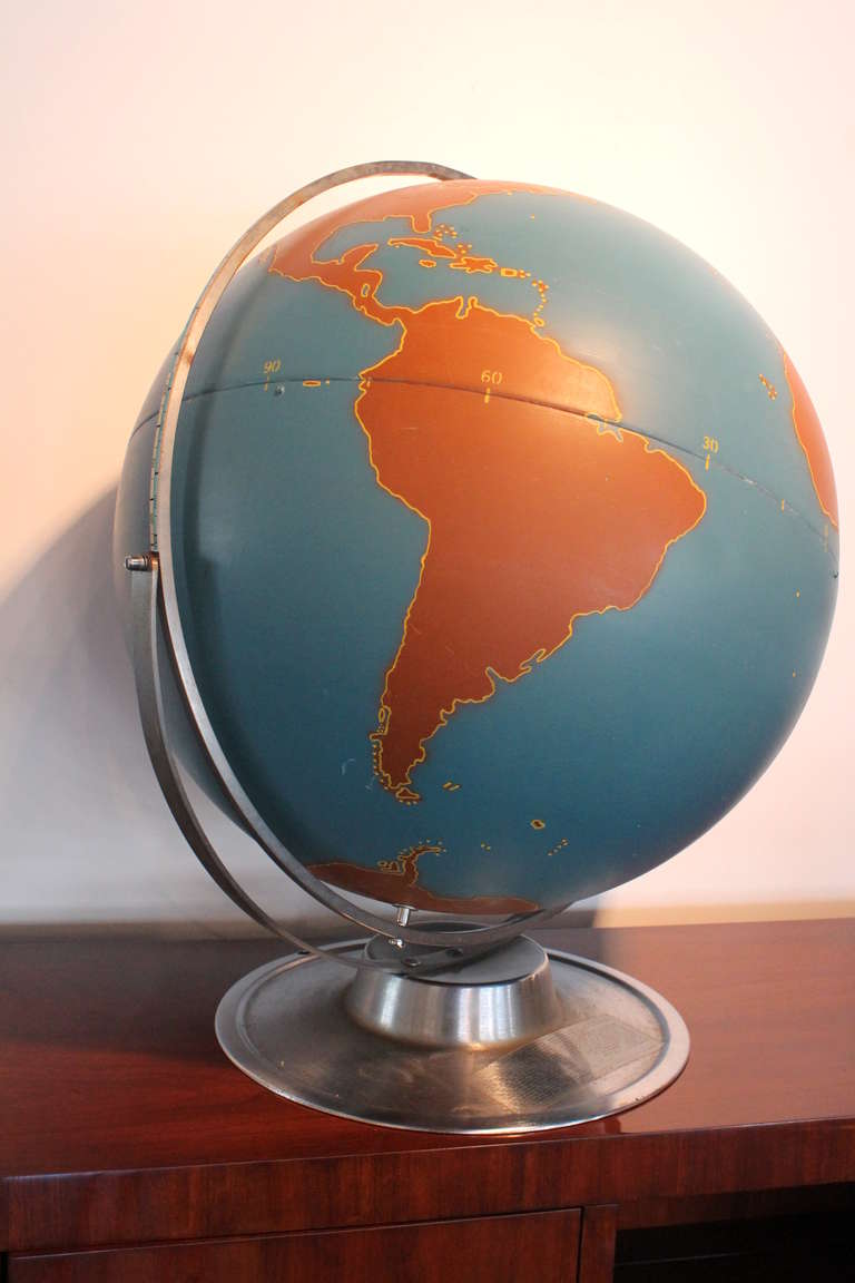 Great graphic color on this large aviation globe.
A.J. Nystrom & Co.