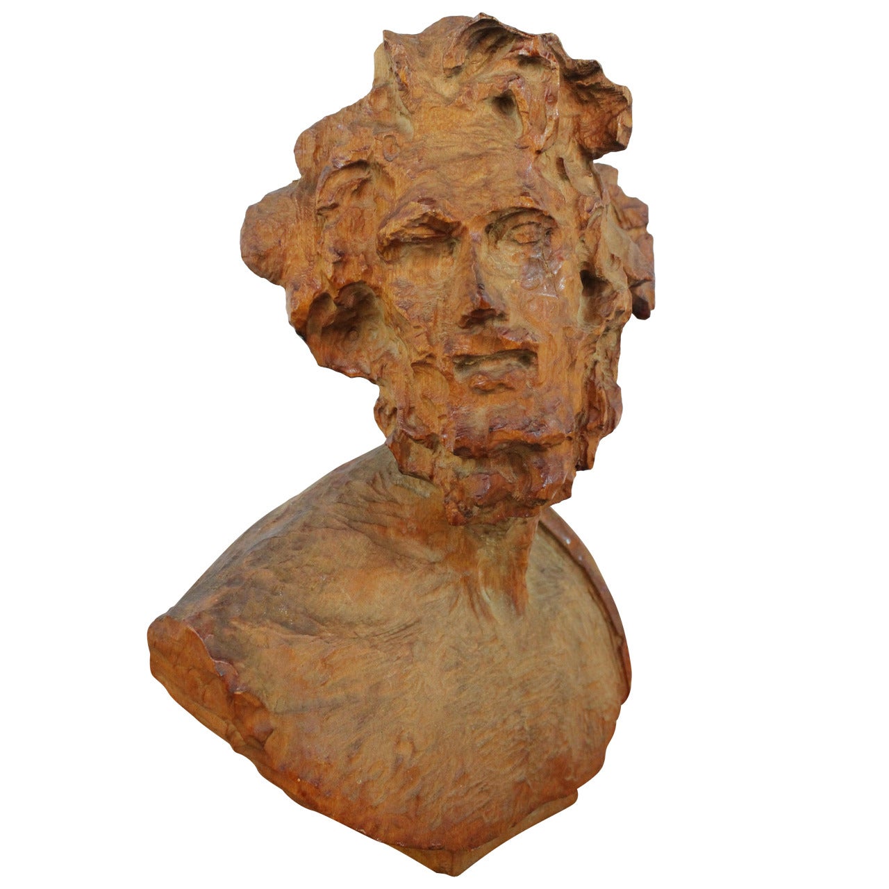 19th Century Carved Bust For Sale