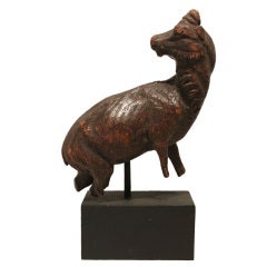 19th Century Black Forest Ram Sculptural Fragment