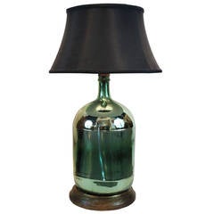 Green Mercury Glass Lamp