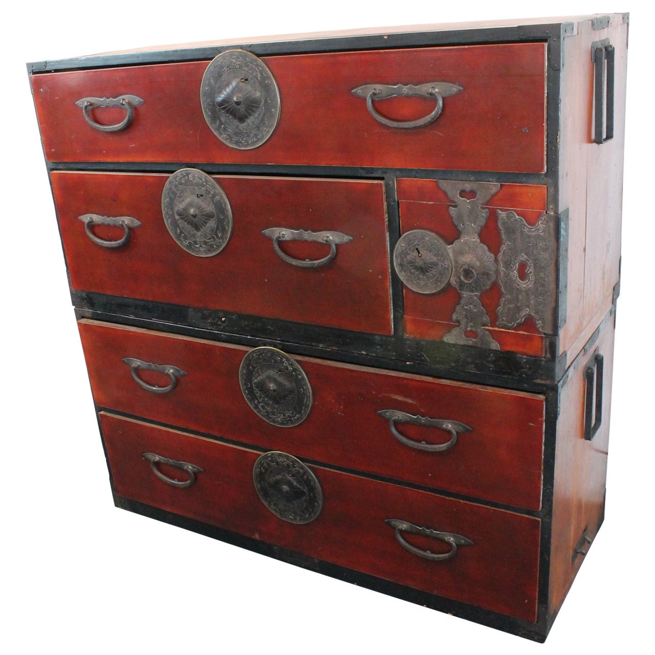 19th Century Japanese Sendai Tansu Stacking Chest For Sale