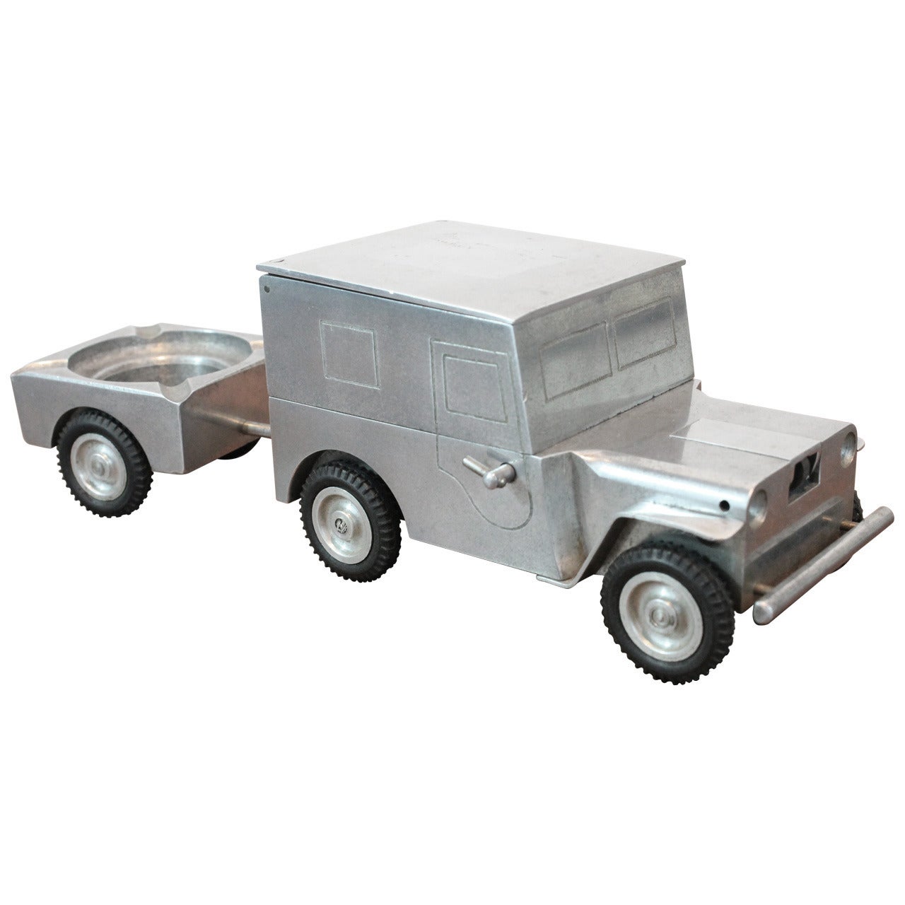 1940's Machinist German Jeep Ashtray , Lighter , and Cigarette Case For Sale