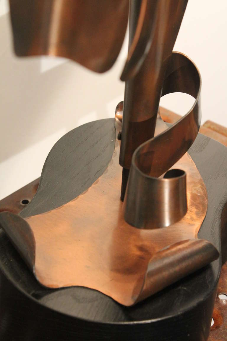 Heifetz Hand Hammered Copper Horse Lamp For Sale 1