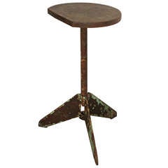 French Industrial Steel Stool