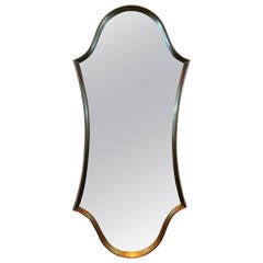 Labarge Hollywood Regency Gold Leaf Mirror