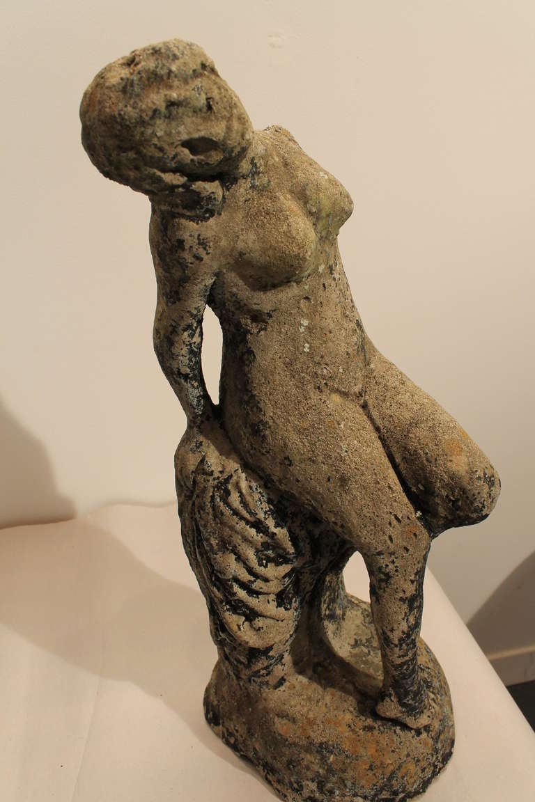 Early 20th Century Concrete Garden Nude For Sale 2