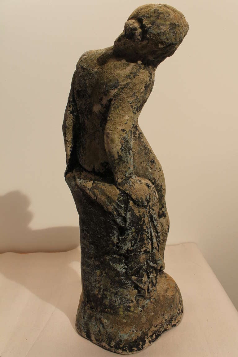 Early 20th Century Concrete Garden Nude For Sale 3