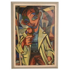 Howard Church Angular Portrait Of Boy with Ice Cream Cone