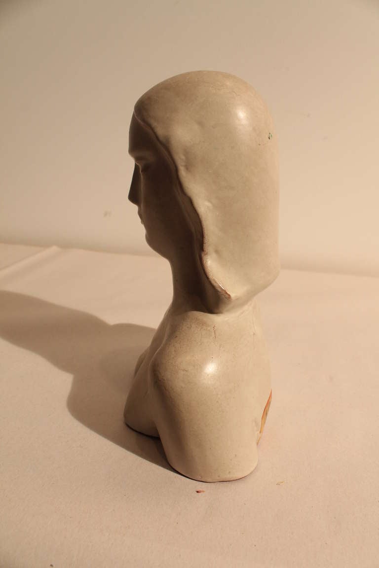 Mid-20th Century 1940's William Ehrich Ceramic Bust