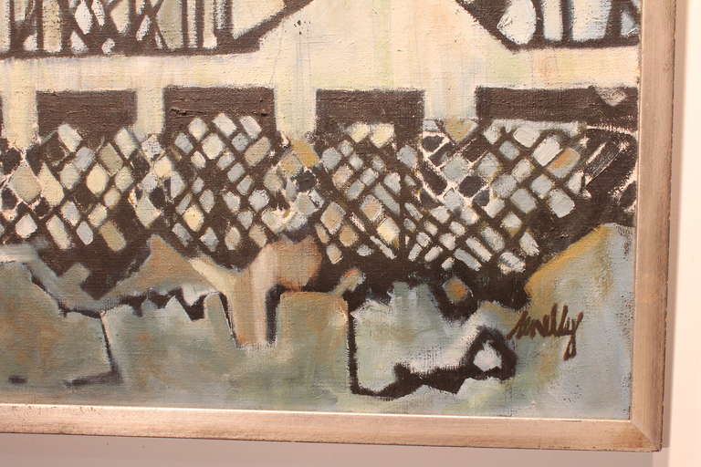 Mid-Century Modern Mid Century Modernist Abstract Landscape For Sale
