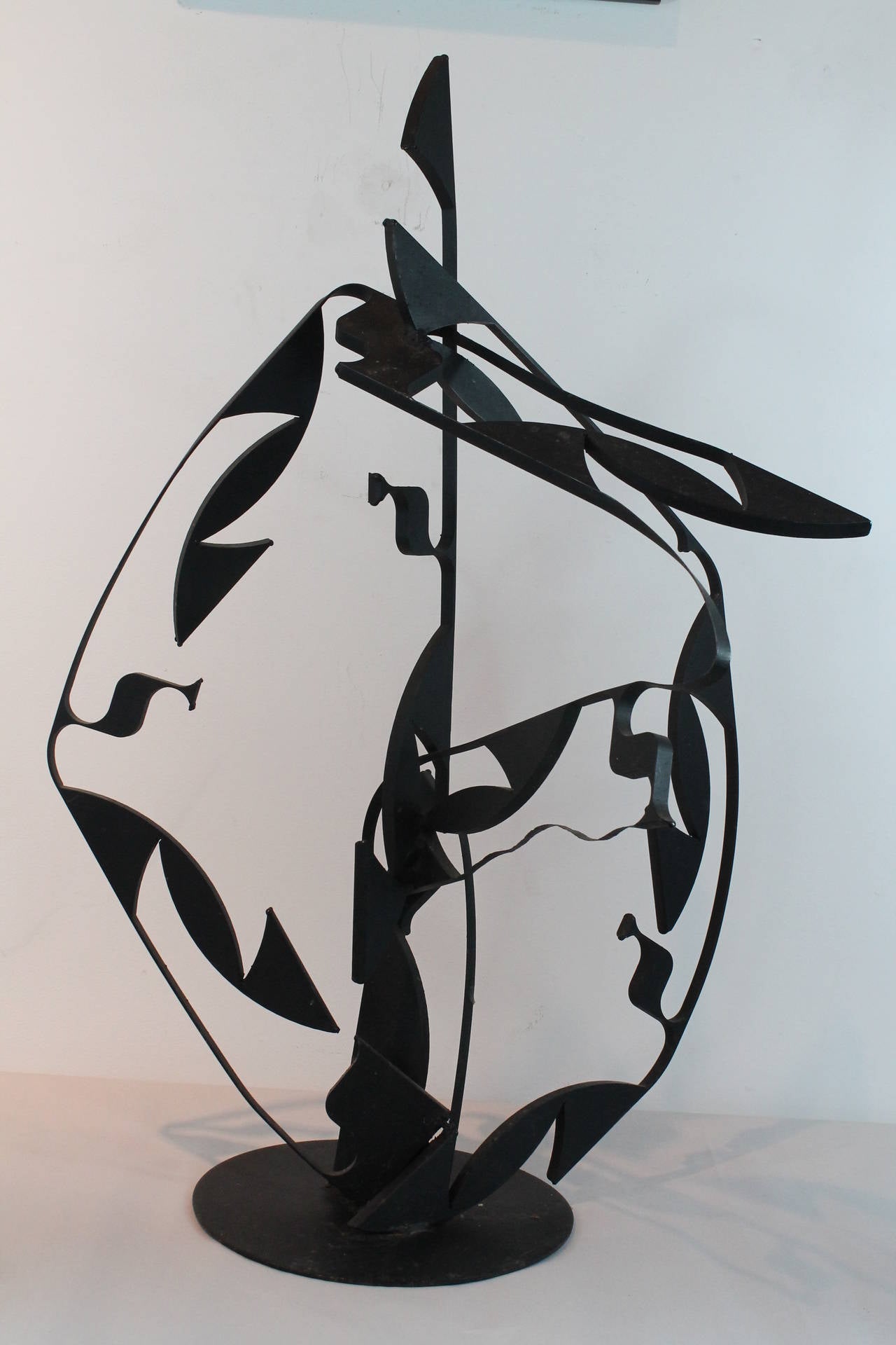 Mid-Century Modernist Iron Sculpture
