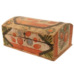 19th Century Pennsylvania Painted Dome Top Box