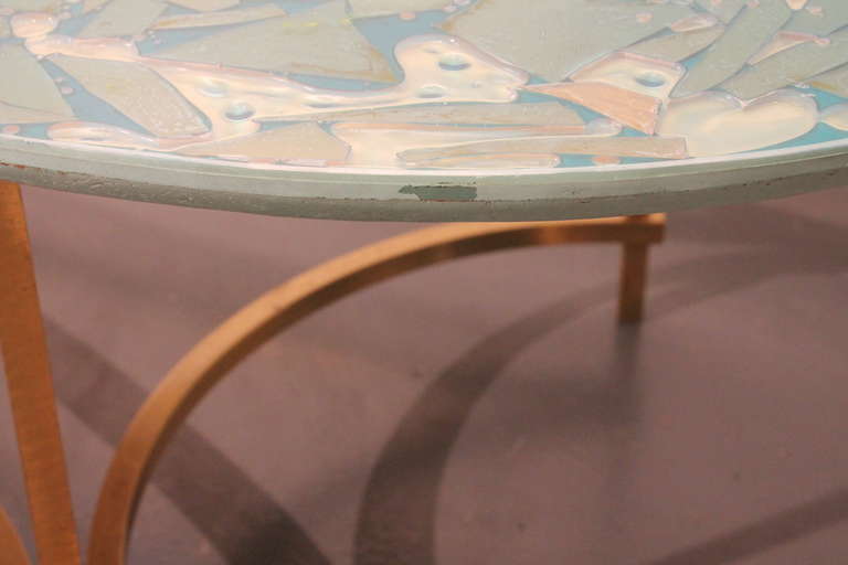 1950's Amoeba Shaped Acrylic Mosaic Cocktail Table 4