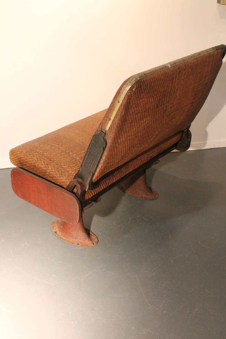 American Early 20th Century Rail Road Bench with 