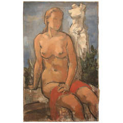 1930's Nude Oil on Canvas