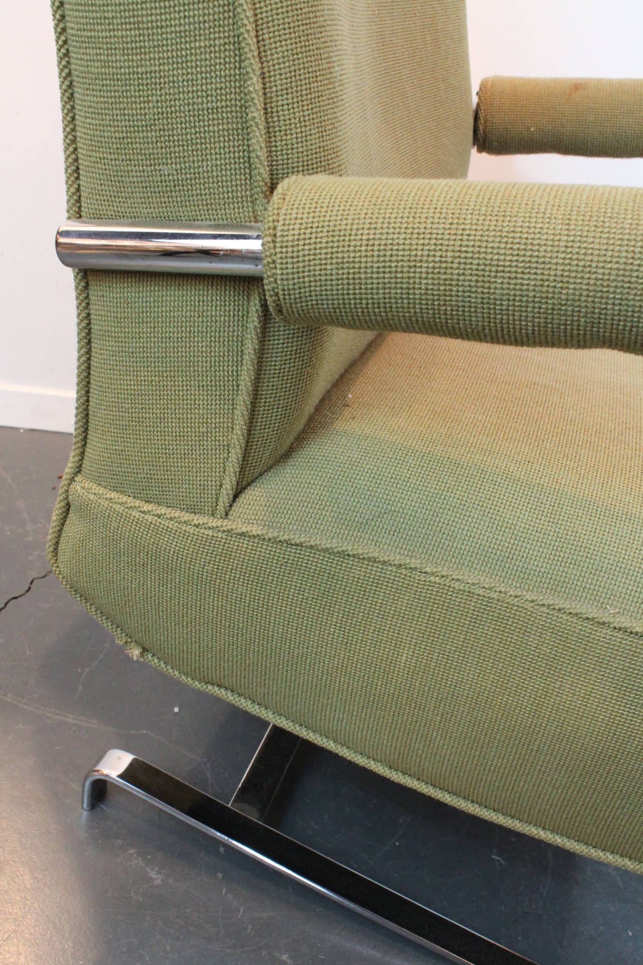 3 KEM Weber Style Art Deco Springer Lounge Chairs For Sale 2