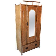 Victorian Bamboo Armoire