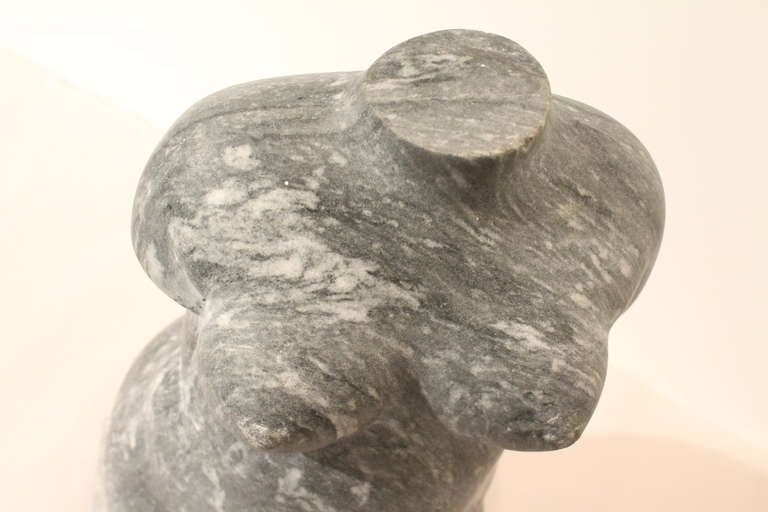 Carved Marble Boteroesque Nude For Sale 5