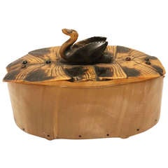 19th Century Terrapin Shell And Horn Covered Container