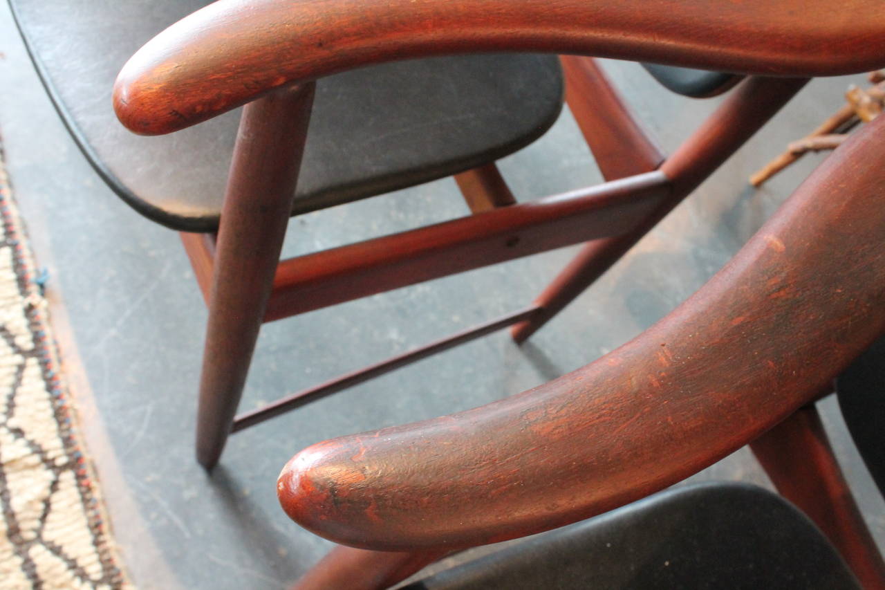 Pair of Danish 1960s Armchairs Designed by Arne Hovmand - Olsen For Sale 3