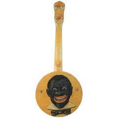 Used 1920s Folk Art Hand-Painted Minstrel Winner Banjo Ukelele