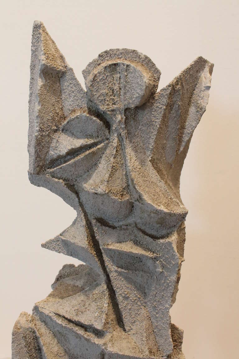 Modernist Cubist Plaster Figure For Sale 1