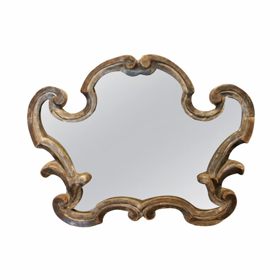 18th Century Italian Silver Leaf Mirror