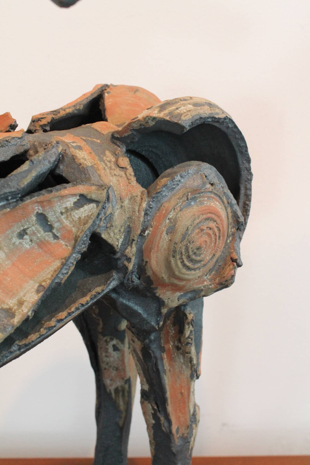 Mid-Century Modernist Ceramic Shard Assemblage Horse Sculpture For Sale 4