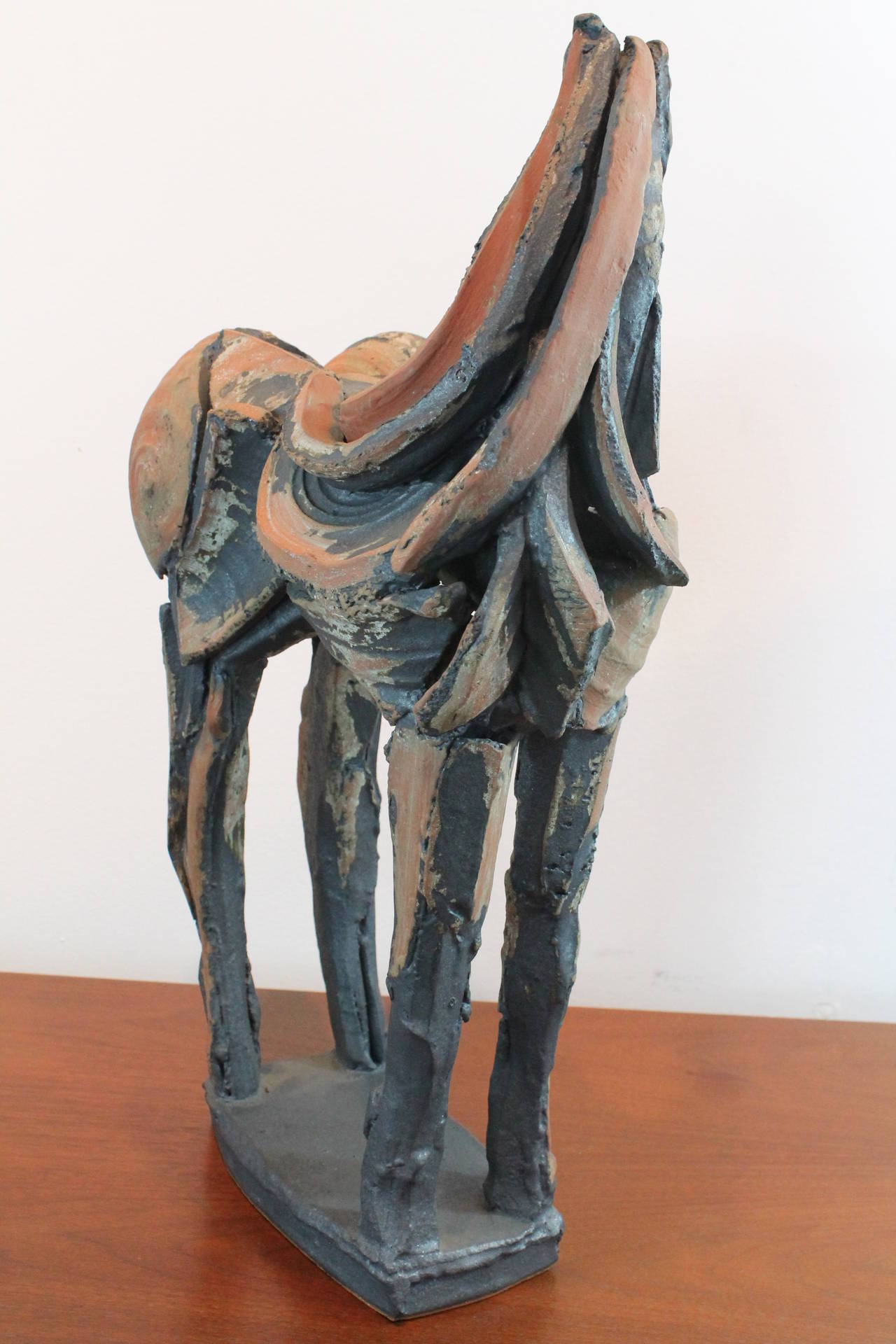 Mid-Century Modernist Ceramic Shard Assemblage Horse Sculpture For Sale 2