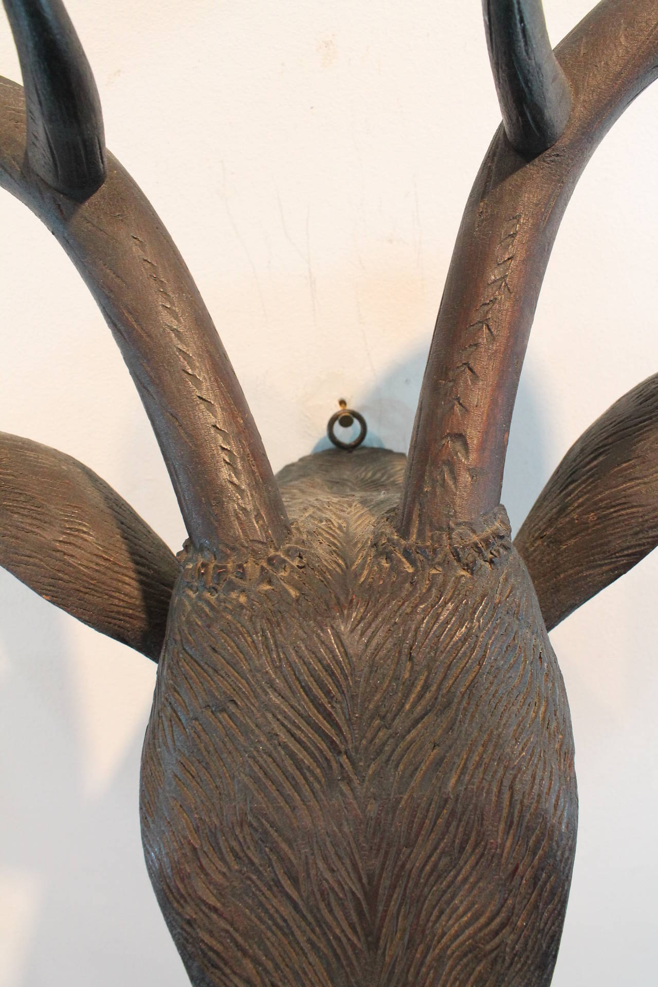 19th Century Black Forest Carved Stag For Sale 4