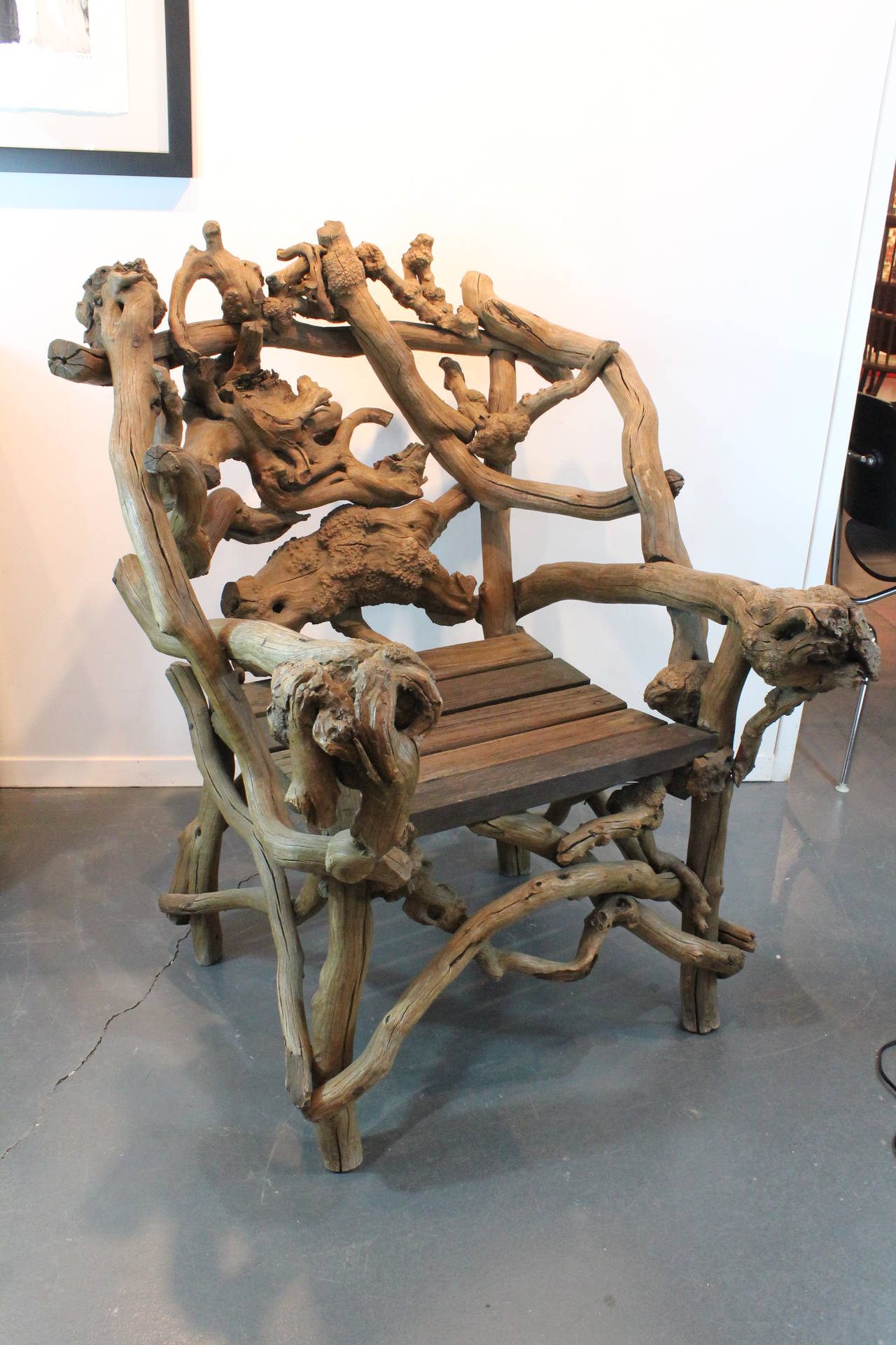 Exceptional Rhododendron Root Armchair For Sale 1