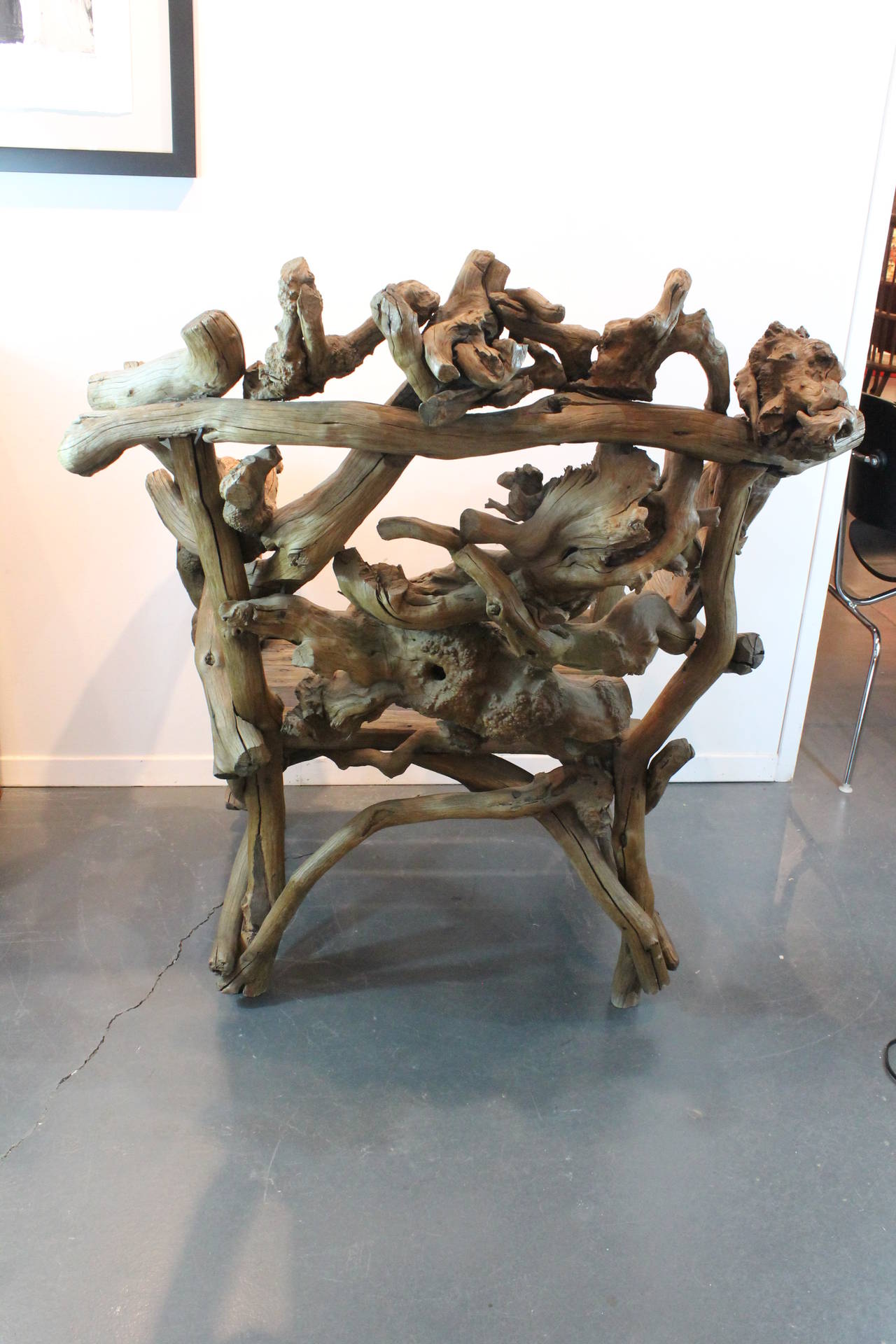 Folk Art Exceptional Rhododendron Root Armchair For Sale