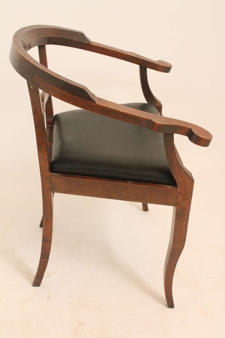 Unknown Pair of Sculptural 19th Century Arm Chairs For Sale