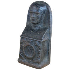 19th Century Cast Iron Napoleon Figurative Doorstop