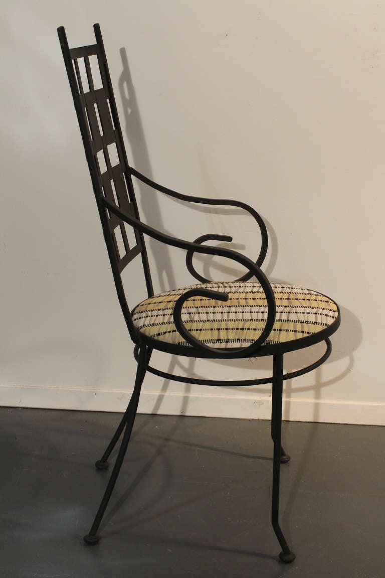 Mid-20th Century Set of 4 Mid - Century Modern Salterini Iron Chairs