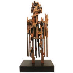 Large Scale Mid - Century Modernist Cubist Figurative Sculpture