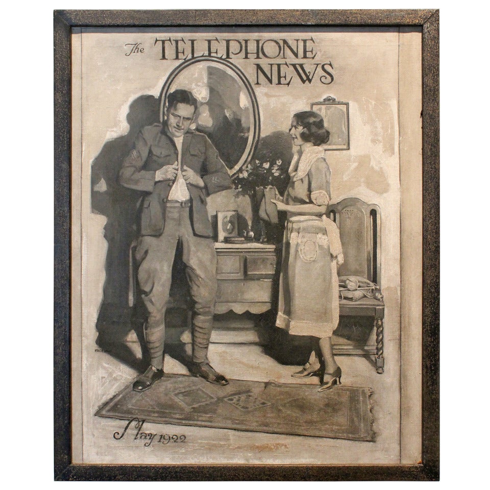 1922 Magazine Cover Illustration on Canvas