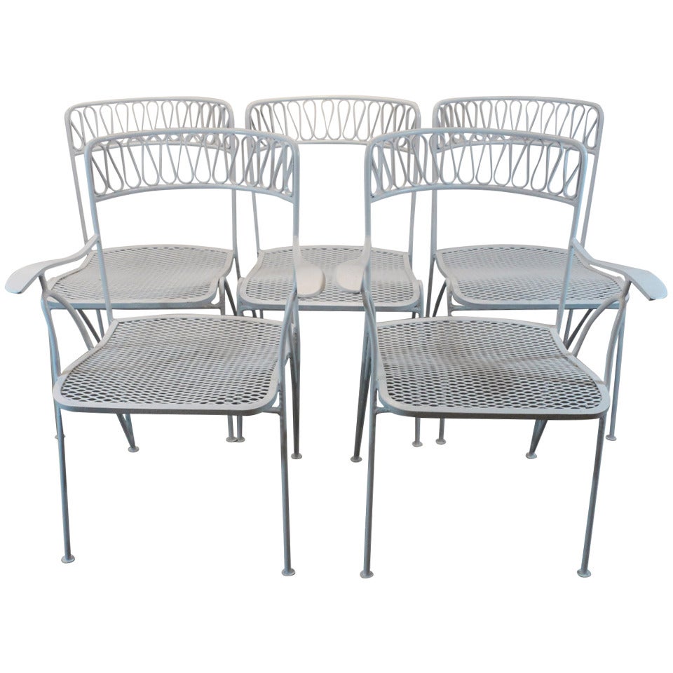 Set of Five Maurizio Tempestini Ribbon Chairs for Salterini