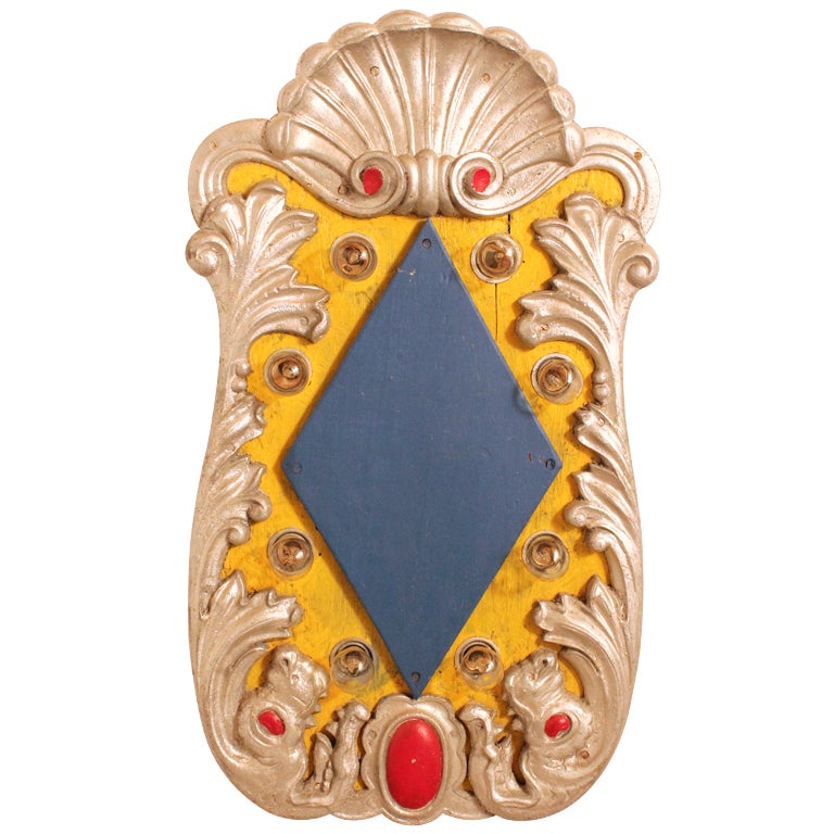 Graphic Lighted Carousel Panel For Sale