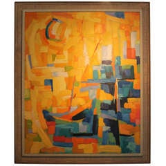 1957 Large Abstract Oil by Jack Schoof