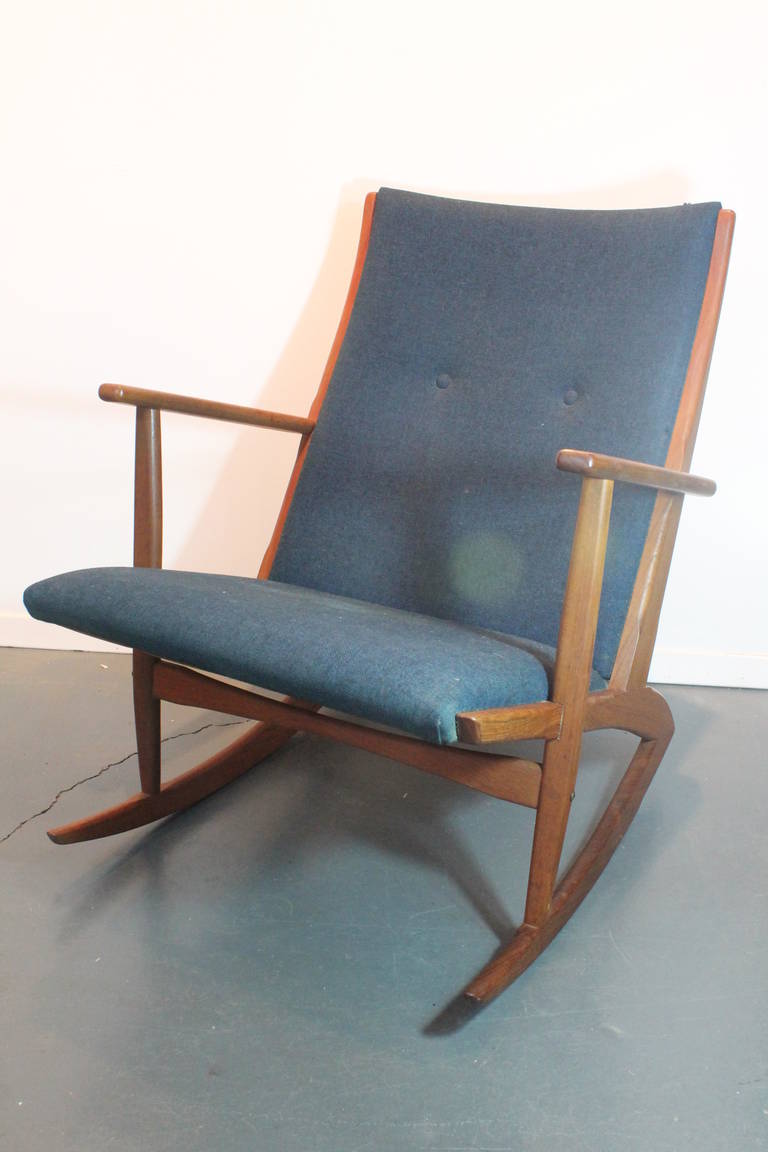 Mid-Century Modern Georg Jensen Danish Teak Rocker