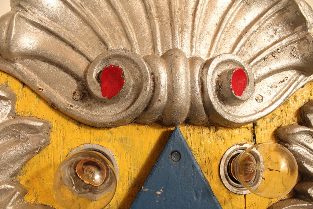 Mid-20th Century Graphic Lighted Carousel Panel For Sale