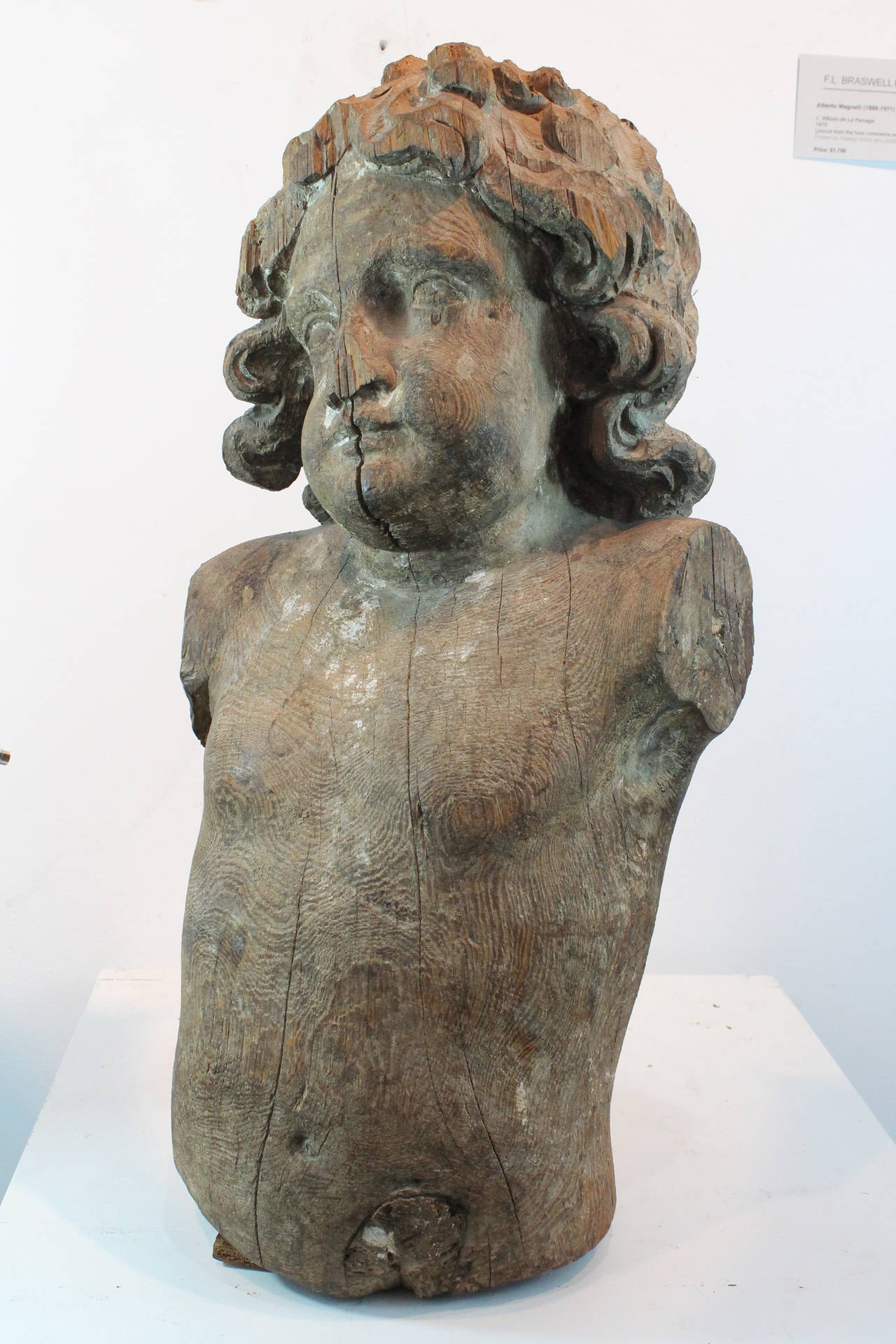 19th Century Carved Bust For Sale 1