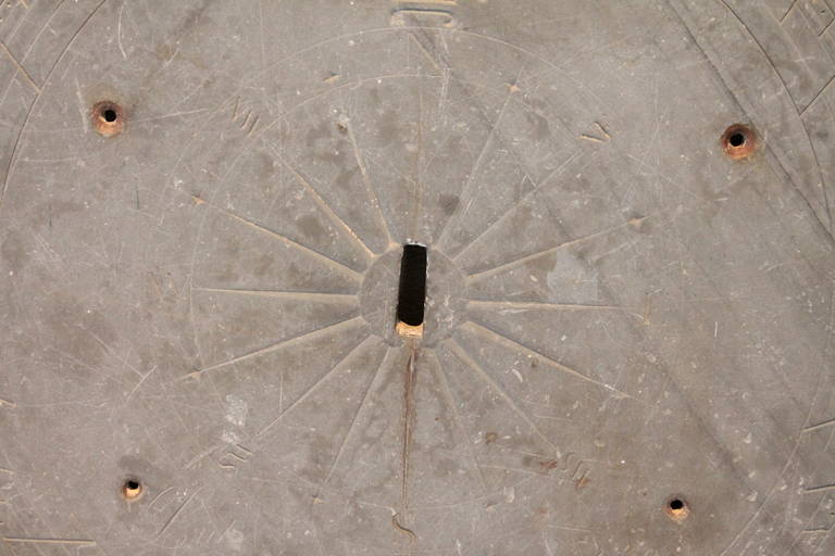 Great graphic etched sundial dated 1847.
Wonderful graphic details. 
At the bottom it says 