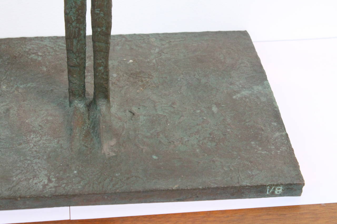 Bronze Harriet Kittay Modernist Figurative Sculpture In Excellent Condition For Sale In 3 Oaks, MI