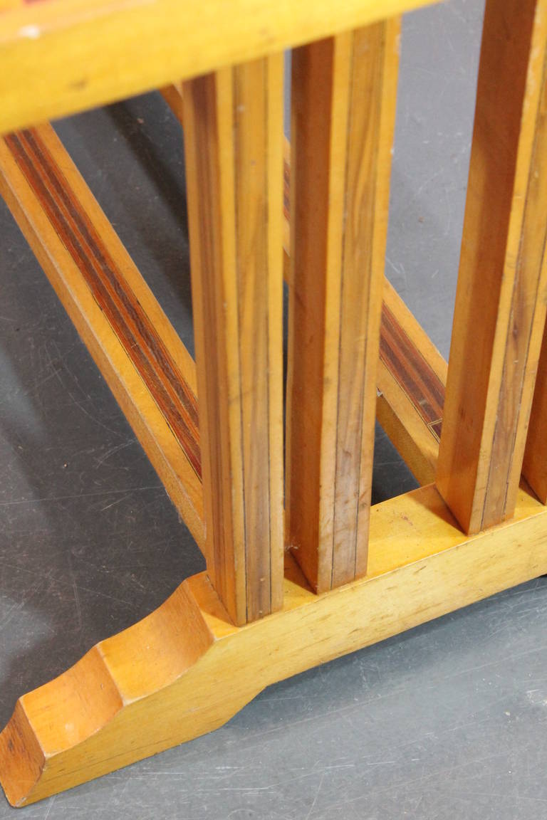American Folk Art Star Design Matchstick Table For Sale 5