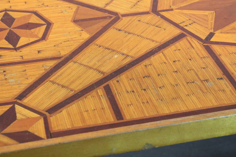 American Folk Art Star Design Matchstick Table For Sale 4