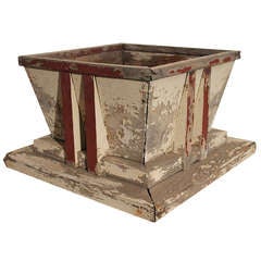 Distressed Wood Construction Prarie School Planter